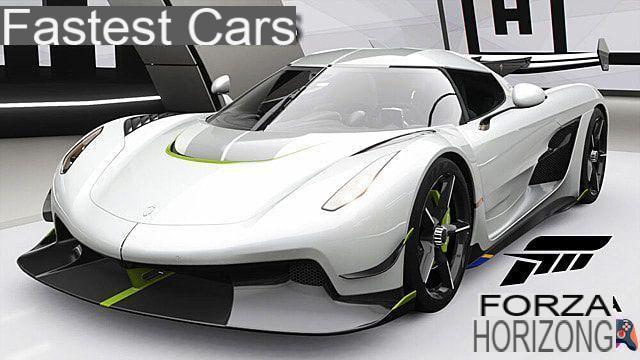 Elenco della guida delle auto più veloci di Forza Horizon 5