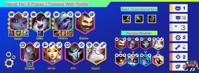 TFT: Compo Reroll Yordle with Tristana and Poppy