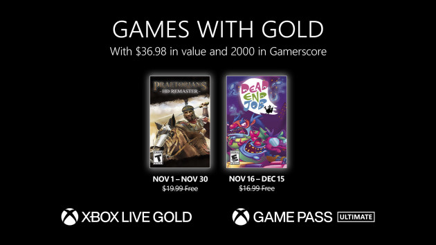 Xbox Live Gold: annunciati i giochi gratuiti di novembre 2022, ce ne sono solo due