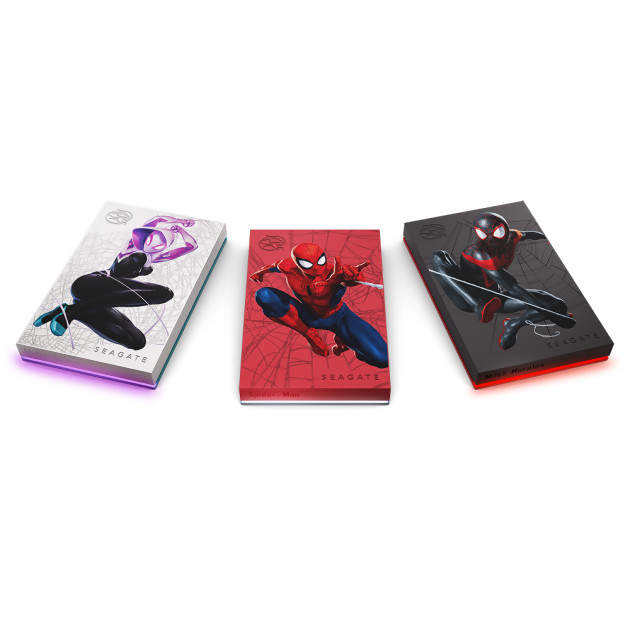 Seagate lança 3 discos rígidos do Homem-Aranha com Peter Parker, Miles Morales e Gwen Stacy