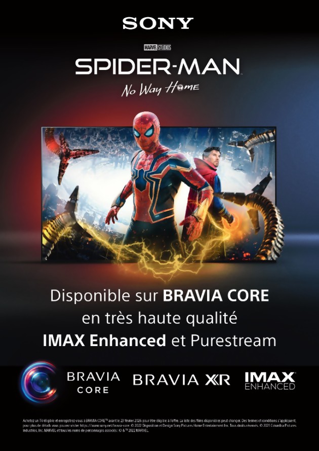 Spider-Man No Way Home: a versão IMAX Enhanced exclusivamente na plataforma Bravia Core da Sony